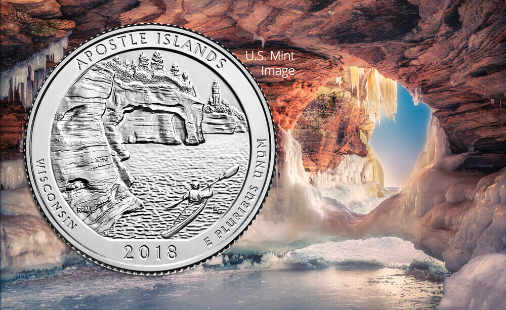 2018 Apostle Islands National Lakeshore Quarter launch held at the Legendary Waters Resort & Casino